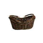 WALD IMPORTS Wald Imports 1001-SM 13.5 in. Dark Willow Basket 1001/SM